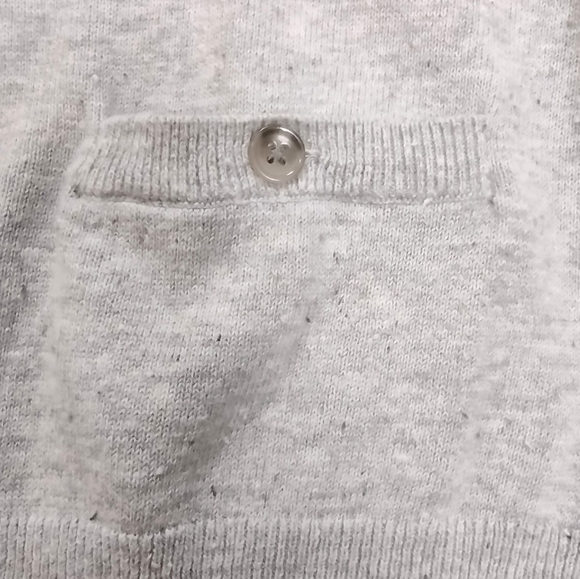 Bass Gray Preppy V-Neck Cardigan Sz M - Picture 6 of 11